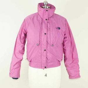 The North Face Vintage Full Zip Pink Snow Jacket Womens Sz 8